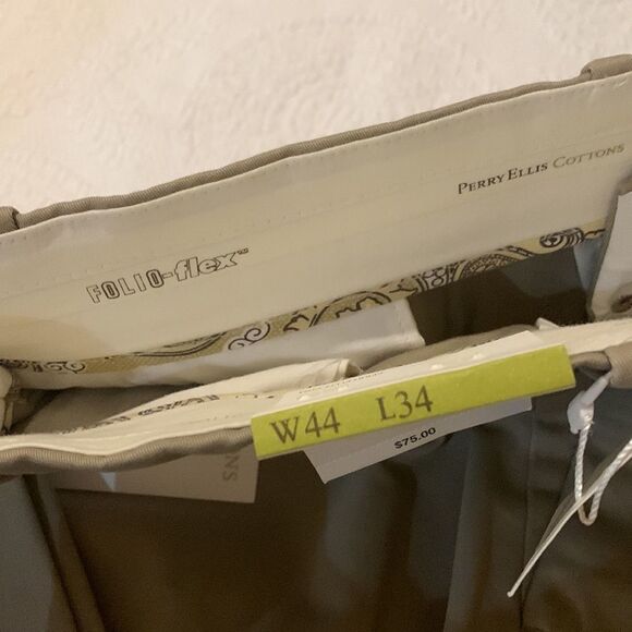 Perry Ellis cottons Office Chino. 44x34 NWT - Picture 5 of 7